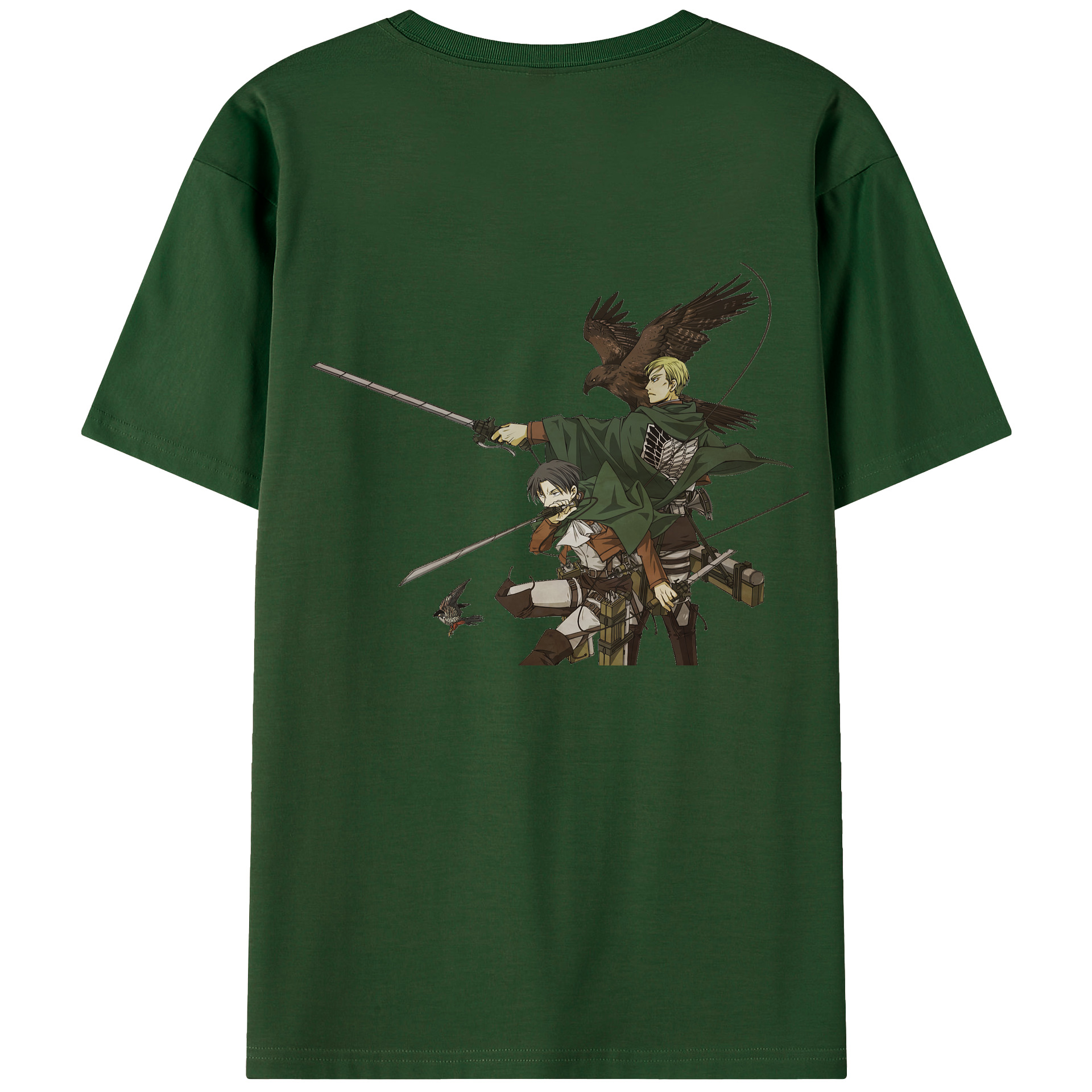 （画像用） 進撃の巨人 Attack on Titan 綿100％半袖Tシャツ（背面プリント）